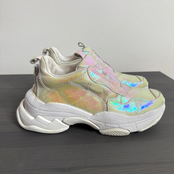Jeffrey Campbell Shoes - Jeffrey Campbell Holographic Iridescent Platform Sneakers